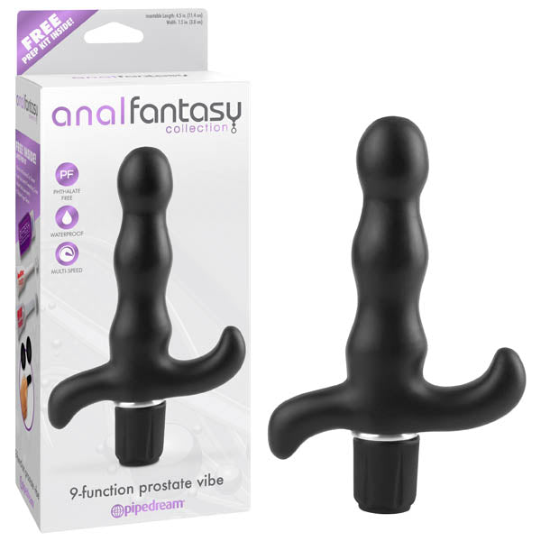 Anal Fantasy Collection 9-function Prostate Vibe - Black 11.4 cm (4.5'') Vibrating Prostate Massager