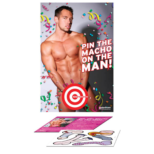 Bachelorette Party Favors Pin The Macho On The Man - Party Game