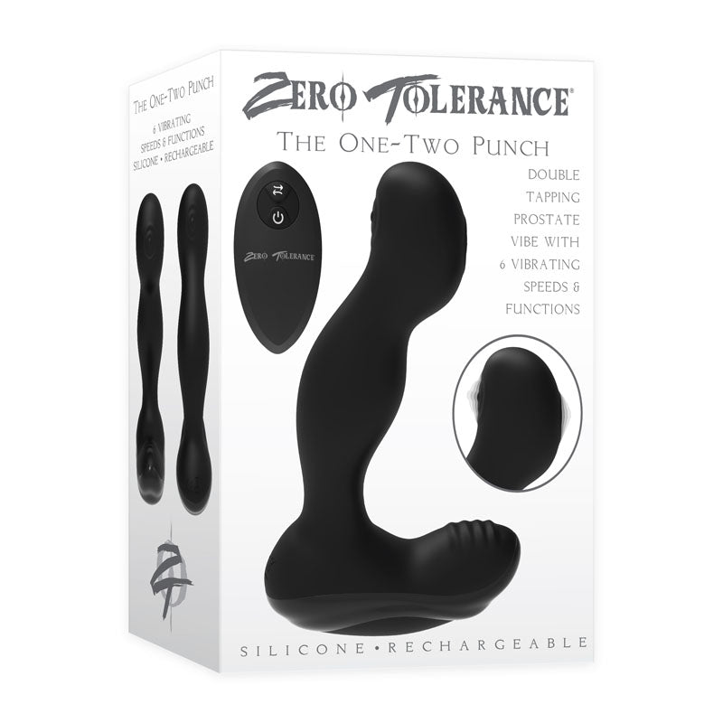 Zero Tolerance The One-Two Punch - Black USB Rechargeable Prostate Massager