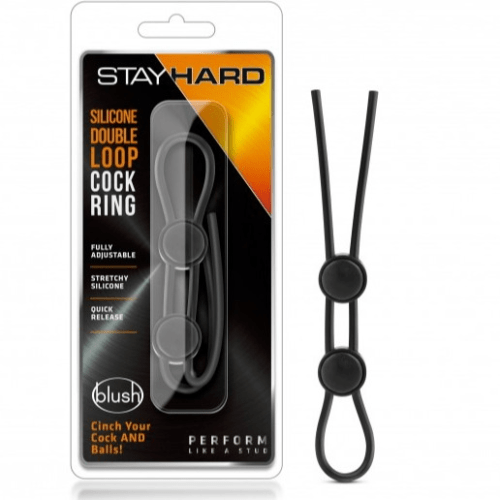 LonBrook Adult Toys Adjustable Silicone Double Loop Cock Ring by Stay Hard