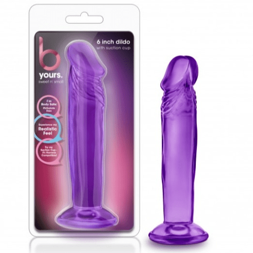 LonBrook Adult Toys Small 6inch Purple Jelly Dildo by B Yours