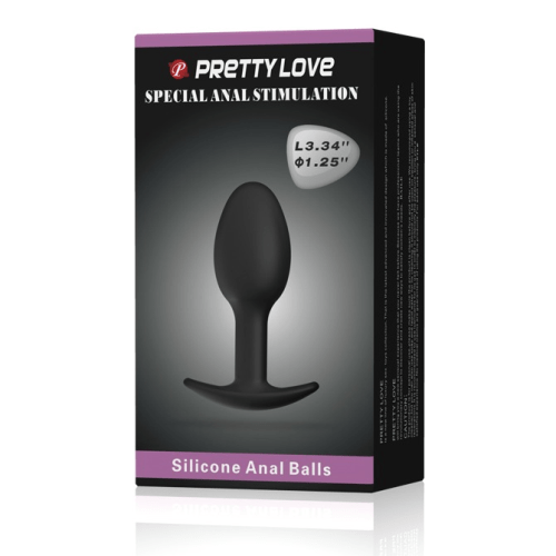 Claredale Anal Butt Plug Silicone Shaking Anal Balls  (Black) 3.34inch