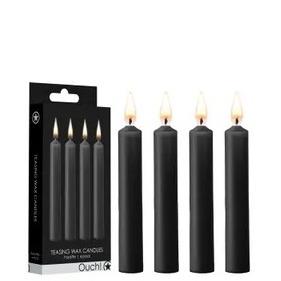 Teasing Wax Candles - 4 pack - Small - BLACK - OUCH