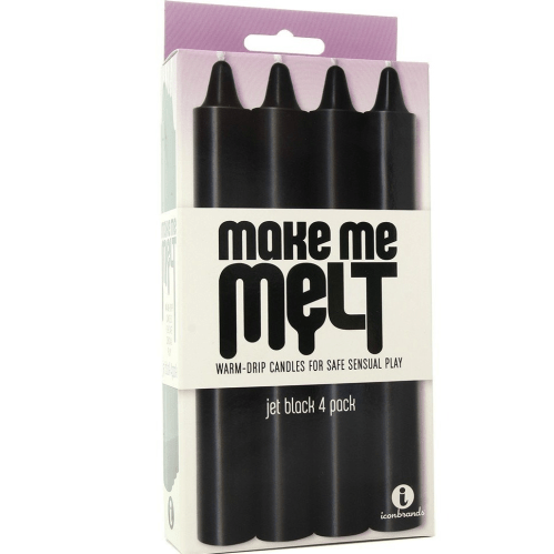 Windsor Candles Make Me Melt Candles Jet Black 4 Pack