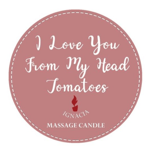 Metro Candles Massage Candle I love you from my head tomatoes by Ignacia