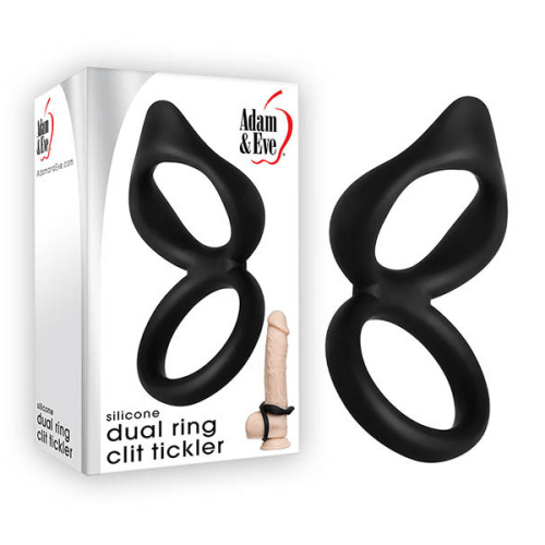 Windsor Cock Rings Adam & Eve Dual Cock Ring & Ball Ring Plus Clit Tickler
