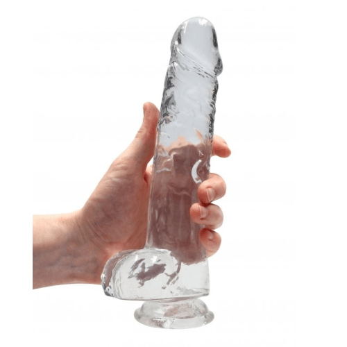 Metro Dildos & Dongs Large Realistic 9inch Clear Dildo With Balls by RealRock