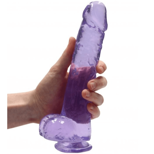 Metro Dildos & Dongs Realistic 9 Inch Dildo With Balls by RealRock in Purple
