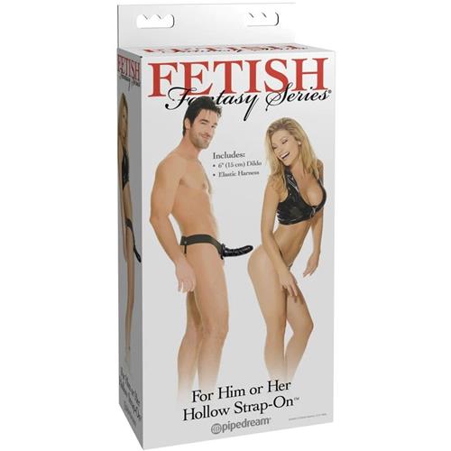 Fetish Fantasy Series - For Him Or Her Hollow Strap On - Black