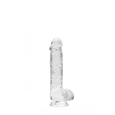 RealRock Clear Realistic Dildo with Balls-6 Inch