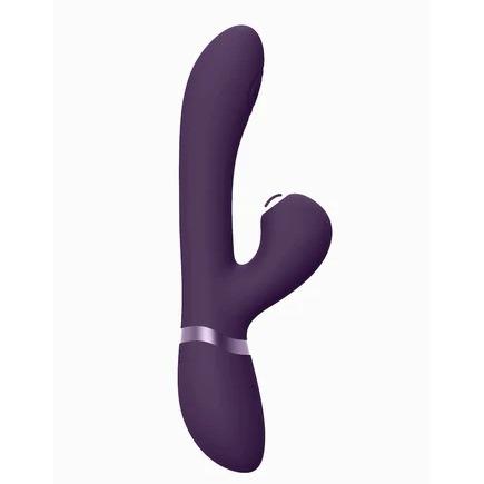 VIVE Hide - Rechargeable Silicone Airwave & Pulse Wave G-Spot Vibrator - Purple