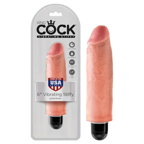 Windsor King Cock 6" Vibrating Dildo- Flesh