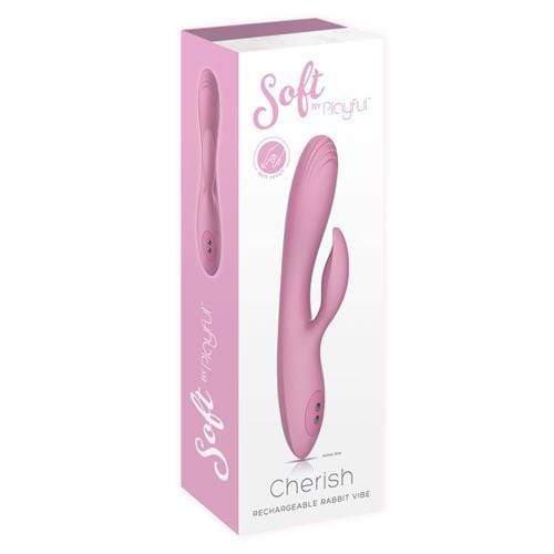CALVISTA Rabbit Vibrator Soft by Playful - Cherish Rechargeable Rabbit Vibrator Pink