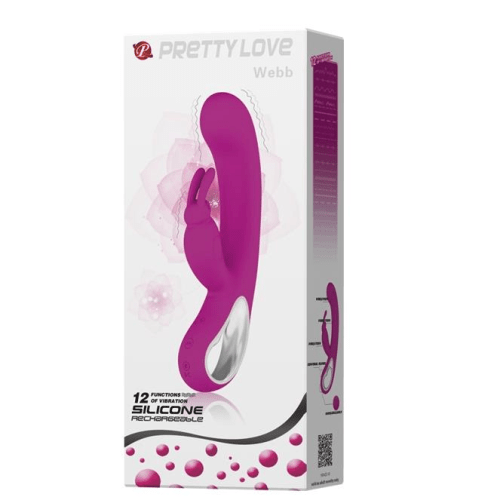 Boda Vibrators Pretty Love Premium Rechargeable Rabbit Vibrator "Webb" (Purple)